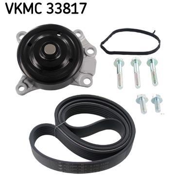 Bomba de agua + kit de correa poli V (Bomba de agua + kit correas de accesorios) SKF ref. VKMC 33817